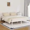 vidaXL Posteľ z masívneho dreva Borovica 160x200 cm Biela Náhľad obrázku produktu 2
