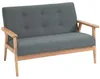 HOMCOM Divano a 2 posti Divano doppio Imbottitura Loveseat Anteprima dell’immagine prodotto 1