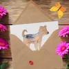 Mr. & Mrs. Panda Glückwunschkarte Airedale Terrier - Weiß - Produktbild-Vorschau 3