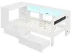 Lit plateforme en bois avec bureau intégré, étagère à Voir les images du produit 11