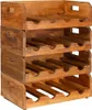 vidaXL Casiers à vin 4 pièces pour 16 bouteilles Bois Voir les images du produit 8
