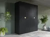 Designer Schlafzimmer Komplett Moon in Schwarz-Gold mit Produktbild-Vorschau 4