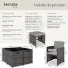 Salon de jardin BILBAO 8 places avec housse de protection - Voir les images du produit 6
