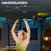 A woman is performing an exercise with a barbell in a gym setting. Produktbild-Vorschau