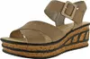 Rieker Damen-Wedges-Sandalette mit Keilabsatz Beige-Braun, Produktbild-Vorschau 50