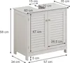 Mueble bajo lavabo Vicco Riad Blanco 60 x 58 cm con 2 Vista previa de la imagen del producto 3