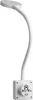 A white LED plug-in lamp with a flexible gooseneck. Produktbild-Vorschau