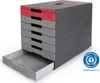 DURABLE Pojemnik z szufladami IDEALBOX PRO 7, Czerwony, Podgląd zdjęcia produktu 7