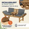 CASARIA® Gartenbank Wetterfest Holz mit Tisch 200x50cm Produktbild-Vorschau 5