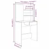 vidaXL Coiffeuse avec miroir Chêne brun 74,5x40x141 cm Voir les images du produit 6