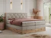 Boxspring kontinentální postel VENETO KING kombinace dřeva Náhled obrázku produktu 1