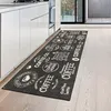 Küchenläufer schwarz mit Gelrücken und Schriftzug in weiß Produktbild-Vorschau 1