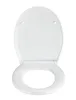 A white toilet seat and lid, shown from a top-down perspective. Produktbild-Vorschau