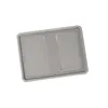 A gray plastic lid for a storage box is shown against a white background. Produktbild-Vorschau