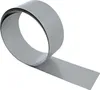 A roll of stainless steel edging tape, unrolled slightly, on a white background. Produktbild-Vorschau