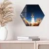 DEQORI Glasbild Echtglas 40x35 cm 'Raketenstart ins All' Produktbild-Vorschau 4