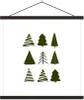 MuchoWow® Textilposter Weihnachtsbäume - Weiß - Muster Produktbild-Vorschau 1