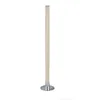 A tall, slender floor lamp with a clear, crystal-like tube and a silver base, set against a plain white background. Produktbild-Vorschau