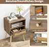 Rattanowy stolik nocny zestaw 2, szafki nocne boho z nogami Podgląd zdjęcia produktu 3