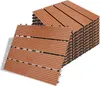 Jiubiaz WPC Terrassenfliesen Terrassendielen Holz-Optik Produktbild-Vorschau 1