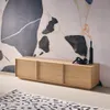 sweeek - TV-Möbel Holzdekor 3 Türen 140 cm - Natur Produktbild-Vorschau 4