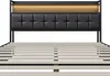 CDGlobal Polsterbett Doppelbett 140x200cm, Stauraumbett mit Produktbild-Vorschau 12