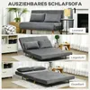 HOMCOM Schlafsofa 2-Sitzer Sofa mit Bettfunktion, Klappsofa Produktbild-Vorschau 4