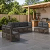 Ensemble de canapés de jardin vidaXL, 8 pièces, gris, en Voir les images du produit 2
