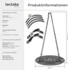 Product information and diagram for a nest swing. Anteprima dell’immagine prodotto