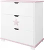 ZEE STAR Cassettiera Fasciatoio Bianca Stella Rosa 83x87x49 Anteprima dell’immagine prodotto 4