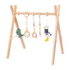 Holz Baby Spielbogen – Baby-Gym aus Kiefernholz mit 5 Produktbild-Vorschau 1