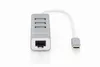 DIGITUS USB 2.0 auf Fast Ethernet Adapter 3-Port USB Hub Produktbild-Vorschau 2