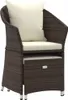 2-tlg. Garten-Lounge-Set mit Kissen Braun Poly Rattan Produktbild-Vorschau 4