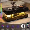 Tavolino da divano INONEFT con LED e spazio contenitivo Anteprima dell’immagine prodotto 4