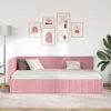 vidaXL Cadre de lit d'angle avec tête de lit rose 90 cm x Voir les images du produit 3