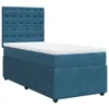 Boxspringbett mit Matratze Dunkelblau 100x200 cm Samt Produktbild-Vorschau 1