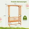 Arche de jardin avec banc intégré - Arche en bois pour Voir les images du produit 4