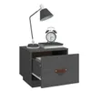 vidaXL Nachttisch Grau 40x34x35 cm Massivholz Kiefer Produktbild-Vorschau 3