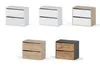 A collage of five different shoe cabinets with two drawers each, displayed on a white background. Produktbild-Vorschau