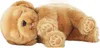 A plush toy dog lying on its side against a white background. Produktbild-Vorschau
