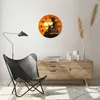 Wanduhr - Rund - Glasuhr - tempel buddha - 40x40cm - Produktbild-Vorschau 6
