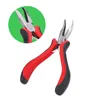 A pair of red and black needle-nose pliers is shown against a white background, with a close-up inset of the jaws. Náhľad obrázku produktu