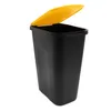 Abfalleimer schwarz mit farbigem Klappdeckel 3er Set - 35 L Produktbild-Vorschau 3