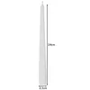 A single white taper candle with dimensions indicated. Podgląd zdjęcia produktu