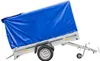 A blue tarp-covered trailer is shown against a white background. Podgląd zdjęcia produktu