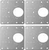 INF Opravná doska na nábytkové pánty 9x9 cm nerez 4-balenie Náhľad obrázku produktu 1