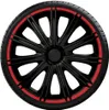 4x 14" Zoll Radkappen Schwarz/Rot Radzierblenden Radblenden Produktbild-Vorschau 7