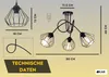 KAR-LIGHTING Deckenleuchte 3-flammig Schwarz, Metall für Produktbild-Vorschau 3