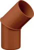 A brown PVC pipe fitting with a 45-degree angle, designed for downspouts. Produktbild-Vorschau