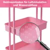 3-stöckiger Servierwagen aus Metall mit Rollen, rosa, Produktbild-Vorschau 5